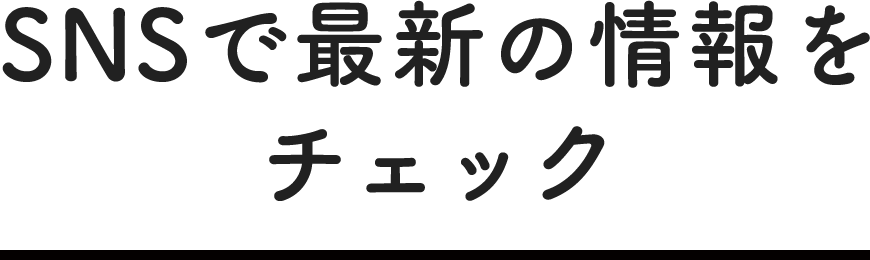 SNSで最新の情報をチェック