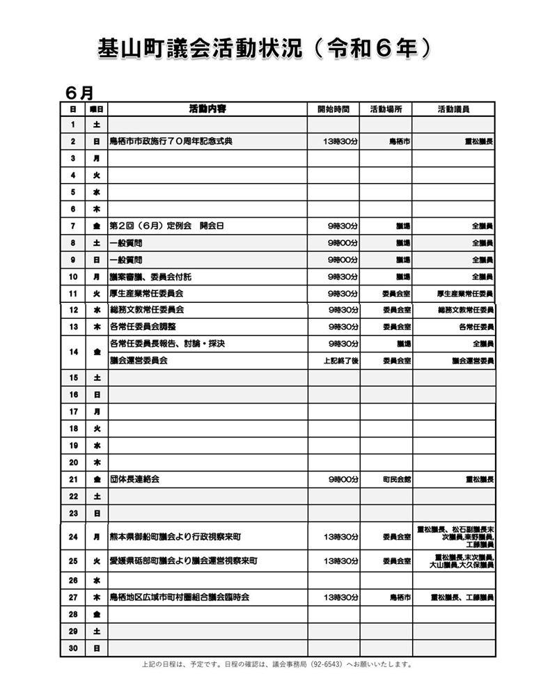 6月活動状況