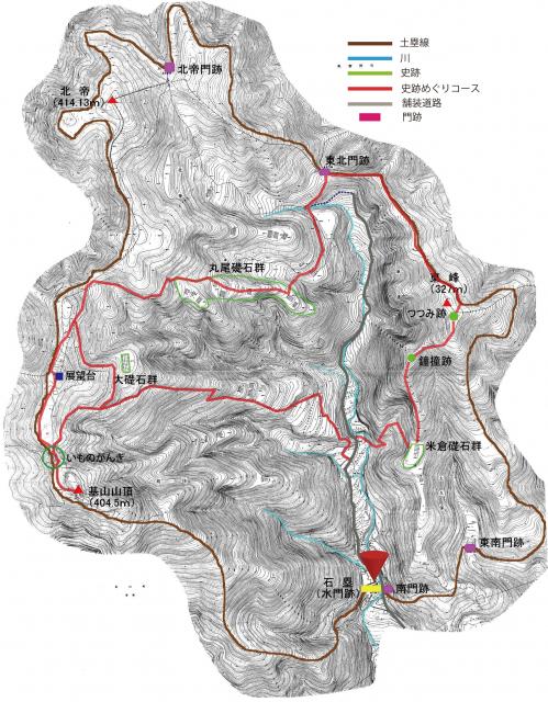 基肄城平面図（水門）