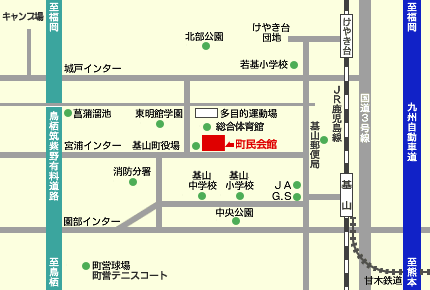 町民会館の位置マップ