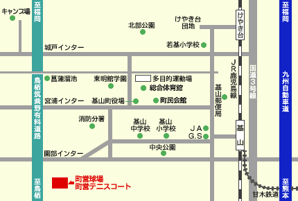 野球場の位置マップ